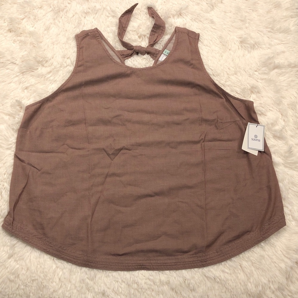 ***NEW*** SUSINA Tie Back Chambray Tank Top